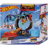 Hot Wheels City Angriff der Fledermaus Spielset mit Spielzeugauto im Maßstab 1:64, Rennbahn 