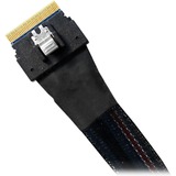 ICY BOX Kabel SlimSAS x8 SFF-8654 > 2x SlimSAS x4 SFF-8654 schwarz, 50cm