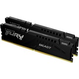 Kingston FURY DIMM 64 GB DDR5-5200 (2x 32 GB) Dual-Kit, Arbeitsspeicher schwarz, KF552C40BBK2-64, FURY Beast, INTEL XMP