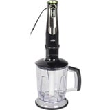 Braun MultiQuick 9 Stabmixer MQ 9147X edelstahl/schwarz, 1.200 Watt, mit 2 Zerkleinerern, Kartoffelstampfer, Schneebesen