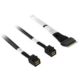 Broadcom Kabel Slim-SAS SFF-8654 > mini-SAS HD SFF-8643 schwarz, 1 Meter