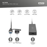 Digitus USB 3.0 Hub 4-Port Slim Line, USB-Hub schwarz