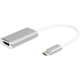 Digitus USB Adapter, USB-C Stecker > HDMI 4K Buchse weiß/silber, 20cm