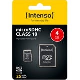 Intenso microSDHC 4 GB, Speicherkarte Class 10