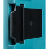Makita MAKTRAK Organizer flach M, Werkzeugkiste blau/transparent, Transparenter Deckel