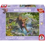 Schmidt Spiele Mark Fredrickson: Hundeliebe - Frühlingsspaziergang mit Labrador Retriever, Puzzle 1000 Teile
