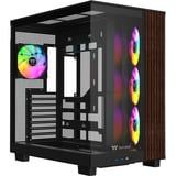 Thermaltake View 380 XL WS ARGB , Tower-Gehäuse schwarz/holz, Tempered Glass x 2, Holz-Struktur