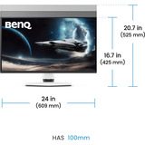 BenQ MOBIUZ EX271QMZ QD-OLED, Gaming-Monitor 67.8 cm (26.5 Zoll), schwarz, QHD, DP, HDMI, USB-C, 240Hz Panel