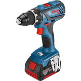 Bosch Akku-Bohrschrauber GSR 18V-28 Professional, 18Volt blau/schwarz, 2x Li-Ionen Akku 3,0Ah, 82-teiliges Zubehör-Set