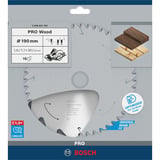 Bosch Professional PRO Wood cordless Kreissägeblatt, Ø 190mm, 16Z Bohrung 30mm, für Akku-Handkreissägen