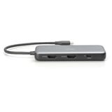 Digitus 8 Port USB-C Docking Station, Dockingstation grau/schwarz