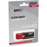 Emtec B110 Click Easy 256 GB, USB-Stick rot/schwarz, USB-A 3.2 Gen 1