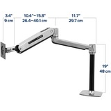 Ergotron LX Monitor Arm Steh-Sitz, Monitorhalterung aluminium