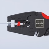 KNIPEX Automatische Abisolier-Zange "MultiStrip 10" 12 42 195  schwarz/rot, integrierter Drahtschneider