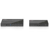 Lindy 70m Cat.6A HDMI 4K60 & Typ C HDBaseT 3.0 KVM Extender, HDMI Verlängerung schwarz