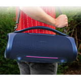 Medion Life P61768 Tragbarer Bluetooth Lautsprecher XL blau, Bluetooth, Dual Illuminated, Lightstrip,Integrierte Powerbank