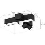 Philips HUE White & Color Ambiance CentrisCross 3er Deckenspot, LED-Leuchte schwarz