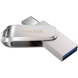 SanDisk Ultra Dual Drive Luxe 128 GB, USB-Stick silber, USB-A 3.2 Gen 1, USB-C 3.2 Gen 1