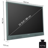 Telefunken PL32GI Mobiler-Akku-TV, LED-Fernseher 80 cm (32 Zoll), grün, WXGA (HD-ready), Triple Tuner, Akku, Smart-TV