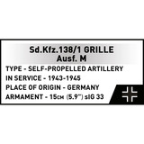 COBI Sd.Kfz. 138/1 Grille Ausf. M, Konstruktionsspielzeug 