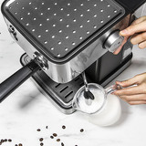 Cecotec Power Espresso 20 Matic Professionale, Espressomaschine edelstahl (gebürstet)/schwarz, 850 Watt