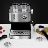 Cecotec Power Espresso 20 Matic Professionale, Espressomaschine edelstahl (gebürstet)/schwarz, 850 Watt