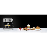Cecotec Power Espresso 20 Matic Professionale, Espressomaschine edelstahl (gebürstet)/schwarz, 850 Watt