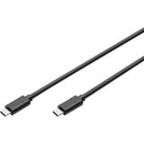 Digitus USB 2.0 Anschlusskabel USB-C > USB-C schwarz, 3 Meter, PD, Laden mit bis zu 15 Watt