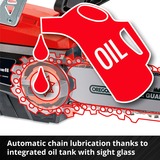 EINHELL Akku-Kettensäge GE-LC 18 Li Kit, 18Volt rot/schwarz, Li-Ionen Akku 3,0Ah
