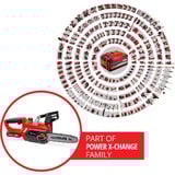 EINHELL Power X-Change Akku-Kettensäge GE-LC 18/25-1 Li Kit, 18Volt rot/schwarz, Li-Ionen Akku 3,0Ah