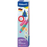 Pelikan Füllhalter Griffix 4 für Linkshänder, Füllfederhalter pink, Lovely Pink