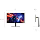 SAMSUNG Odyssey S27FG602SU QD-OLED, Gaming-Monitor 68 cm (27 Zoll), silber, QHD, G-Sync kompatibel, FreeSync Premium Pro, 500Hz Panel