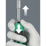 Wera Kraftform Kompakt 28 RA 1, Bit-Satz schwarz/grün, 6-teilig, 1/4", mit Ratschenfunktion und Edelstahl-Bithalter