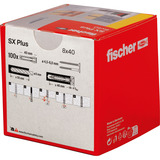 fischer Spreizdübel SX Plus 8x40 hellgrau, 100 Stück