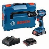 Bosch Akku-Schlagbohrschrauber GSB 18V-45 Professional, 18Volt blau/schwarz, 2x Li-Ionen Akku 2,0Ah, in L-BOXX