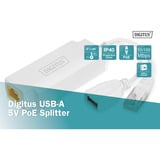 Digitus USB-A 5V PoE-Splitter weiß, 10/100Mbps