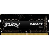Kingston FURY SO-DIMM 32 GB DDR4-3200  , Arbeitsspeicher schwarz, KF432S20IB/32, Impact, INTEL XMP