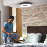 Philips HUE White Ambiance Still Deckenleuchte, LED-Leuchte schwarz, inkl. Hue Dimmschalter