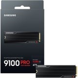 Samsung 9100 PRO Heatsink 4 TB, SSD PCIe 5.0 x4, NVMe 2.0, M.2 2280