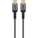goobay Plus DisplayPort 2.0/2.1 Kabel, 16K @ 60Hz, 80 Gbit/s grau, 3 Meter