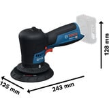 Bosch Akku-Poliermaschine GPX 12V-125 Professional solo, 12Volt blau/schwarz, ohne Akku und Ladegerät