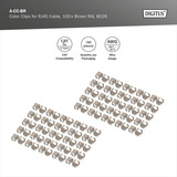 Digitus Farbclips für Patchkabel, Kabelclip braun