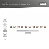 Digitus Farbclips für Patchkabel, Kabelclip braun