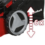EINHELL Benzin-Rasenmäher GC-PM 51/3 S HW-E Li rot/schwarz, mit Hinterradantrieb, E-Starter mit Power X-Change Li-Ionen Akku 2Ah