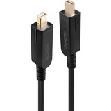 Lindy Fibre Optic Hybrid Mini DisplayPort 1.4 Kabel schwarz, 20 Meter, mit abnehmbaren DisplayPort-Steckern