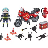 PLAYMOBIL 71466 City Action Feuerwehrmotorrad am Unfallort, Konstruktionsspielzeug 