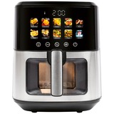 ProfiCook Heißluftfritteuse PC-FR 1286 H schwarz/edelstahl, 1.700 Watt, Korb 6,5 Liter, mit Sichtfenster
