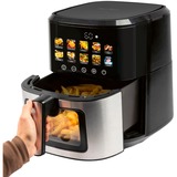 ProfiCook Heißluftfritteuse PC-FR 1286 H schwarz/edelstahl, 1.700 Watt, Korb 6,5 Liter, mit Sichtfenster