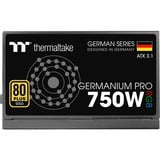 Thermaltake Germanium Pro RGB 750W, PC-Netzteil schwarz, 1x 12-Pin High Power GPU, 4x PCIe, Kabelmanagement, 750 Watt