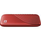 WD My Passport SSD 1 TB, Externe SSD rot, USB-C 3.2 Gen 2 (10 Gbit/s)